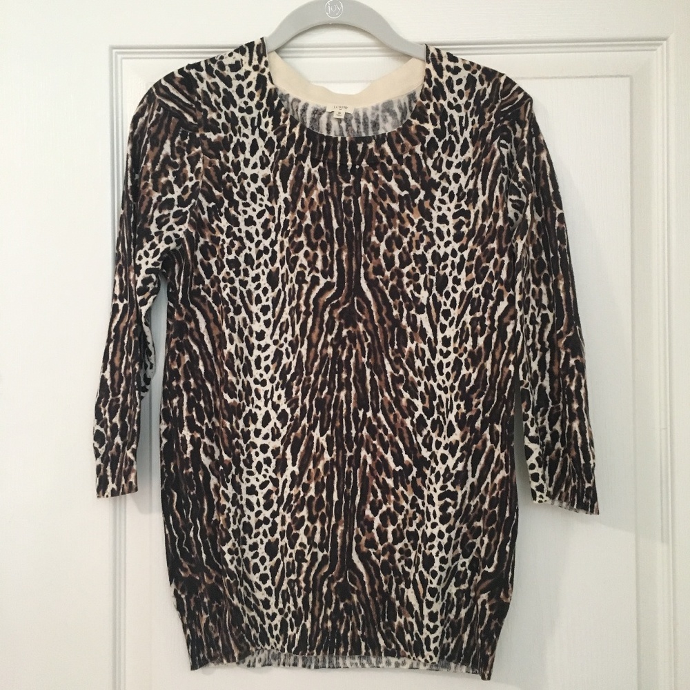 J. Crew Cheetah Print Sweater